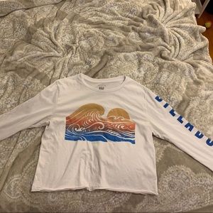 White Billabong wave long sleeve shirt